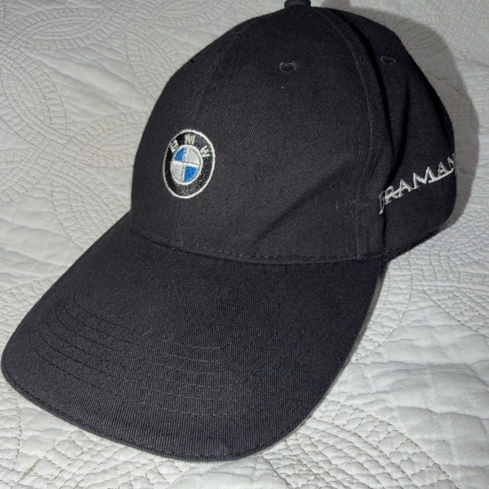 BMW Hat Cap Logo Black Braman Motorcars Palm Beach Florida Adjustable